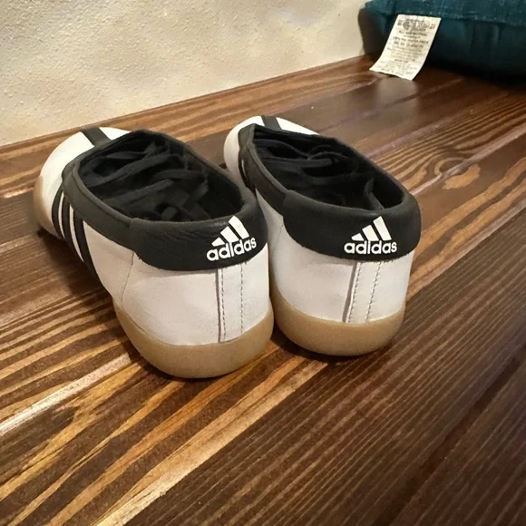 Adidas Taekwondo White & Black Lace-Up Ballet Sneakers - Picture 2 of 4